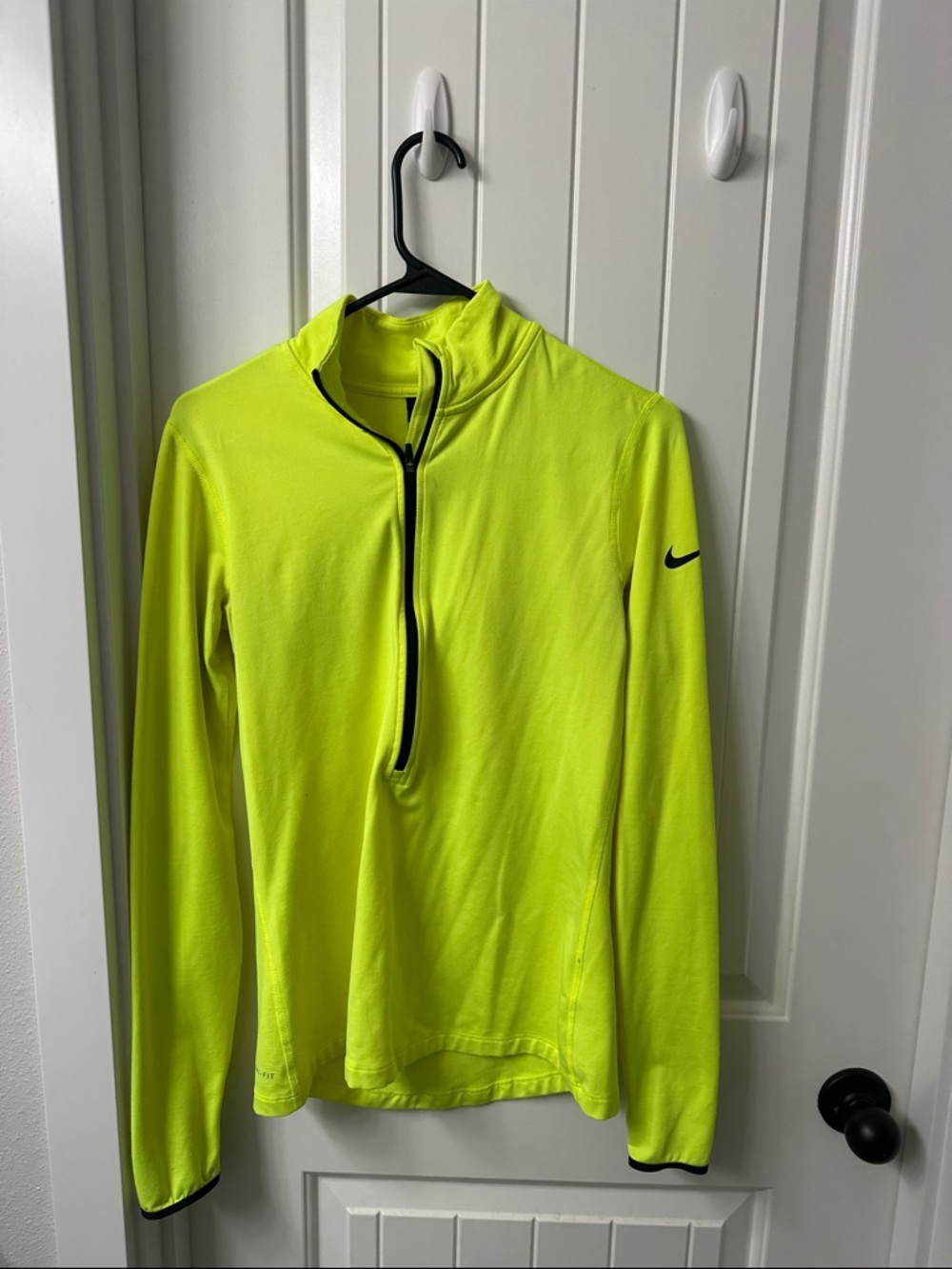 Nike Neon Yellow Half-Zip Long Sleeve Pullover
